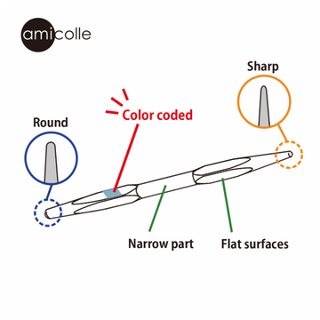 Amicolle Cable Stitch Needles Assorted (Color coded)